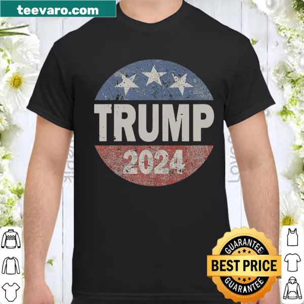 Vintage Trump 2024 shirt with American flag design