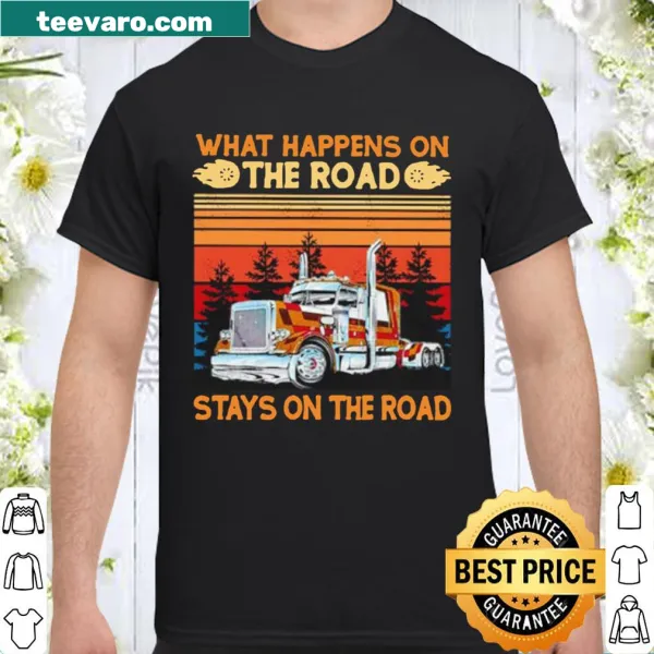 Vintage trucker shirt with a road trip saying