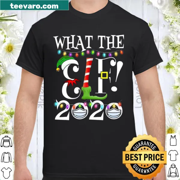 Cute cartoon elf design with 'What the Elf' text for kids