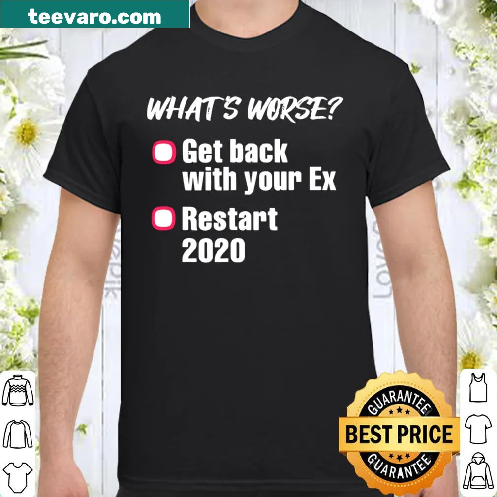 Humorous shirt questioning relationships with 'Vs 2020'