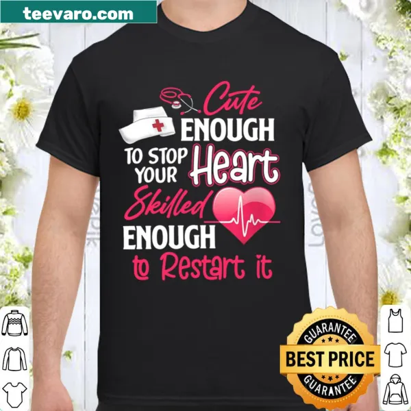 Nursing-themed Valentine's Day shirt with heart design