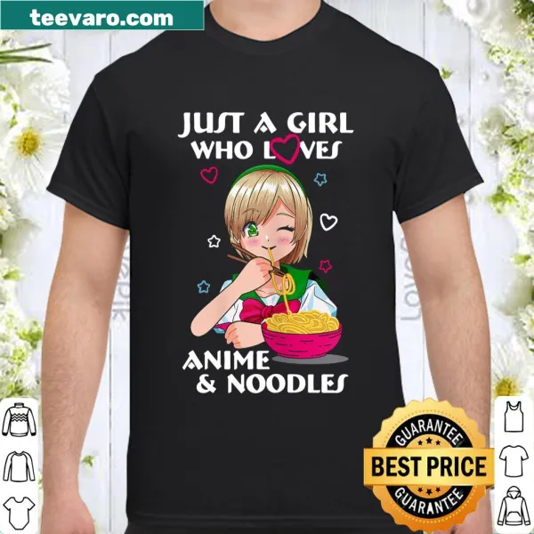 Kawaii shirt for women featuring anime and noodles theme.
