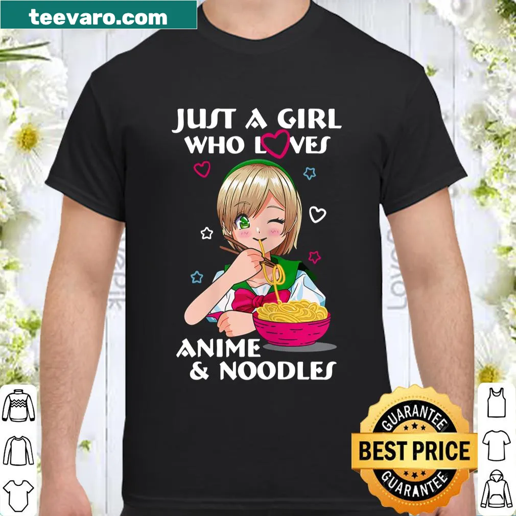 Kawaii shirt for women featuring anime and noodles theme.