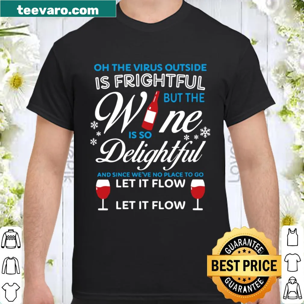 Funny Christmas shirt with wine slogan