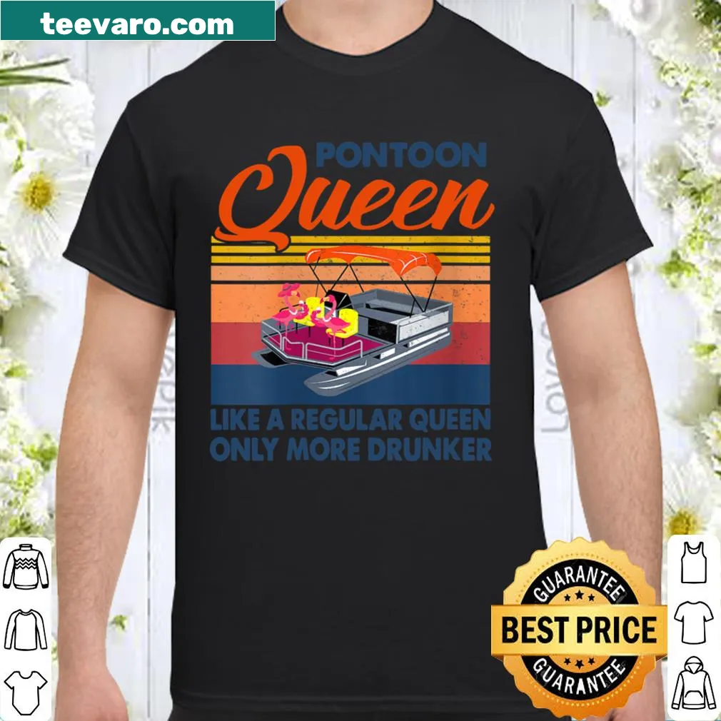 Funny V-neck T-shirt for pontoon lovers