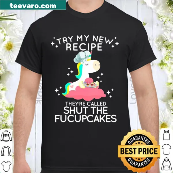 Funny baking themed v-neck t-shirt with unicorn graphic