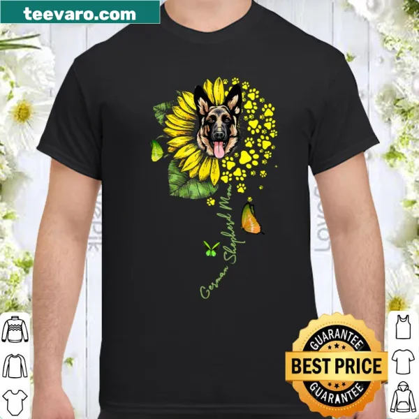 Sunflower and German Shepherd design for dog lovers