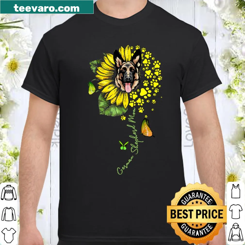 Sunflower and German Shepherd design for dog lovers