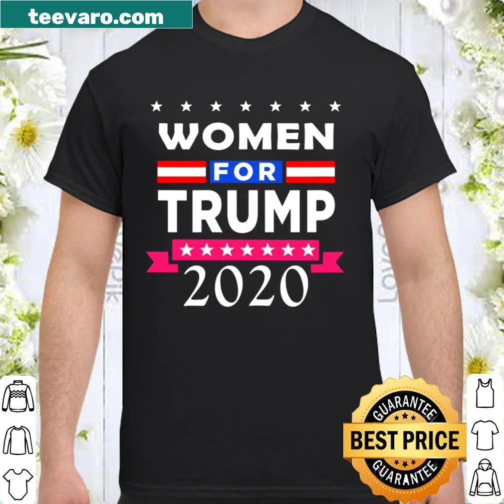 Patriotic shirt for women supporting Trump 2020.
