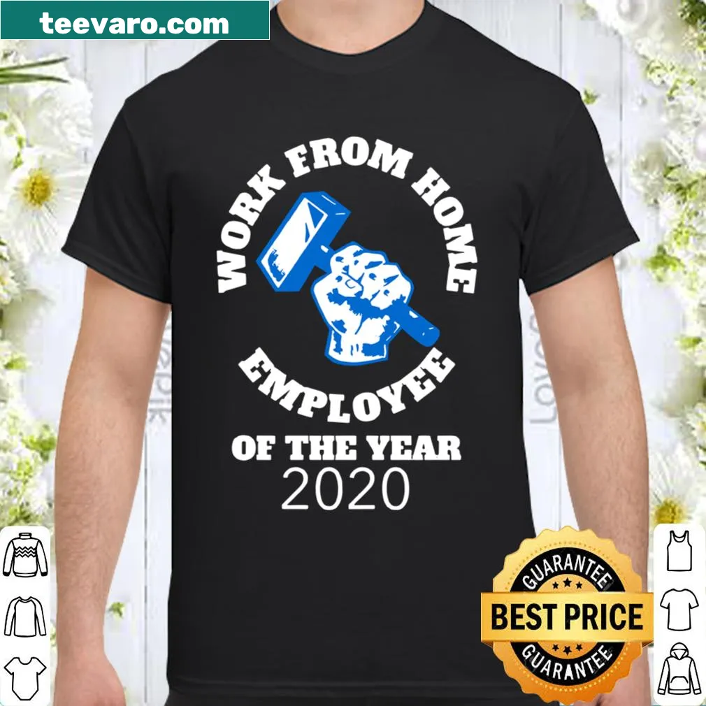 Humorous work from home shirt with playful text