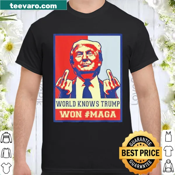 Bold political shirt proclaiming support for Trump with MAGA slogan