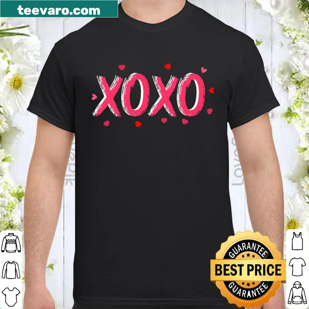 Cute XOXO Valentine's Day t-shirt with playful design