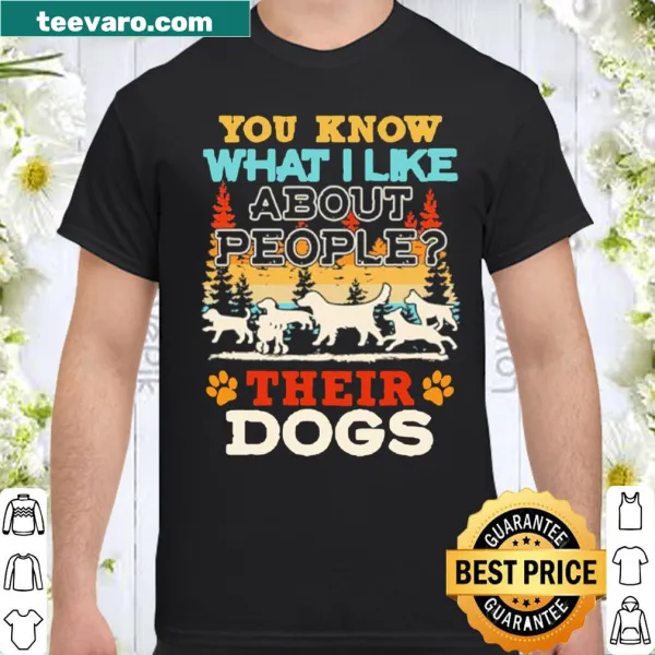 Shirt with humorous text about loving people’s dogs.