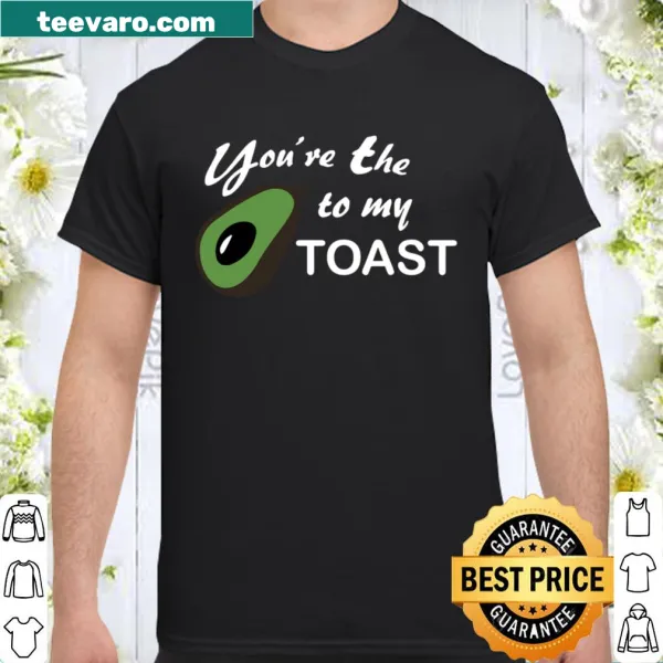 Cartoon avocado and toast with funny text