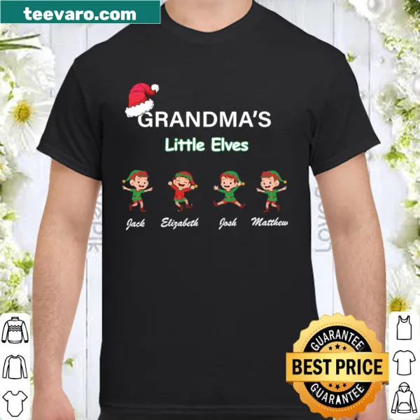 Whimsical shirt featuring an illustration of elves