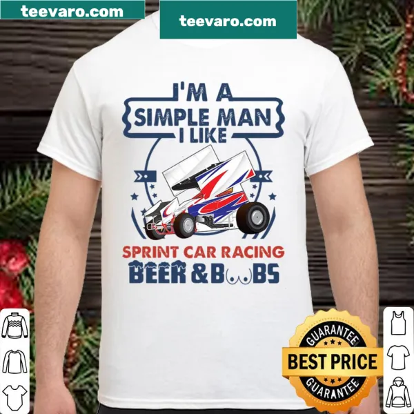 Sprint car racing themed shirt with bold typography design
