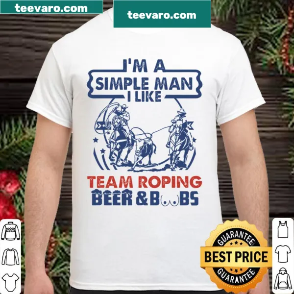 Team roping themed shirt featuring simple typography