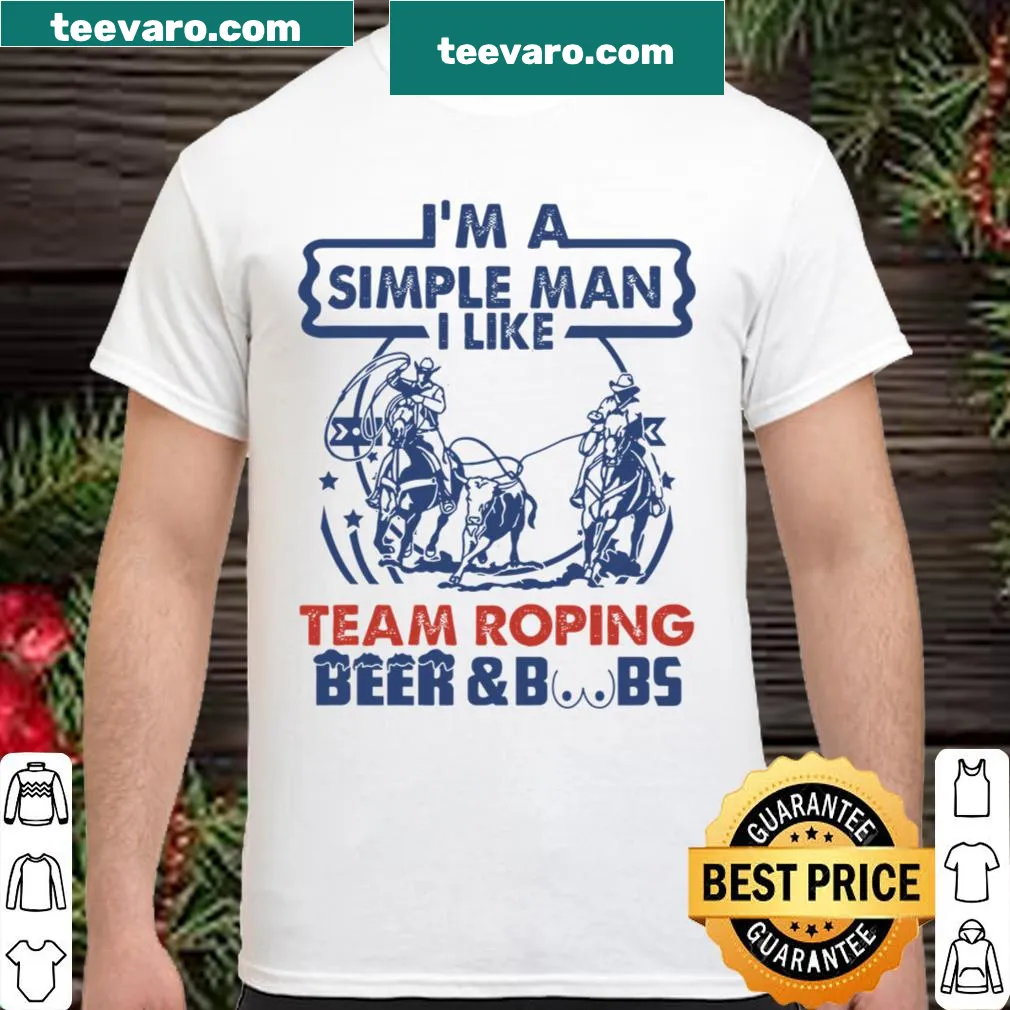 Team roping themed shirt featuring simple typography