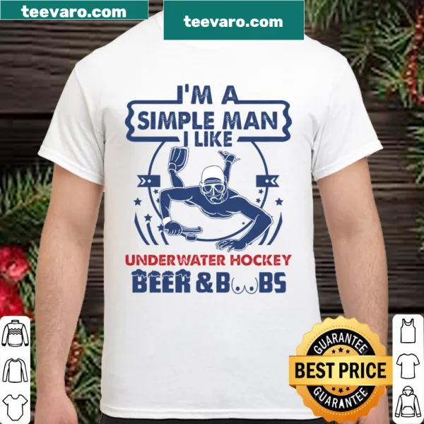 Underwater hockey themed shirt with simple typography design