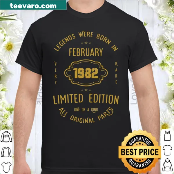 Birthday shirt celebrating February 1982 milestone