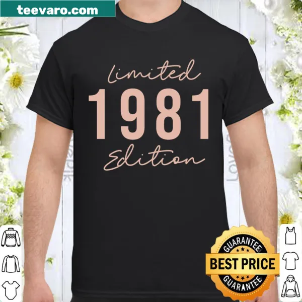 Stylish 40th birthday t-shirt referencing the year 1981