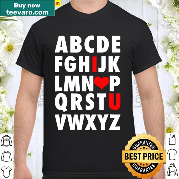 Uplifting alphabet design saying I Love You for Valentine's Day
