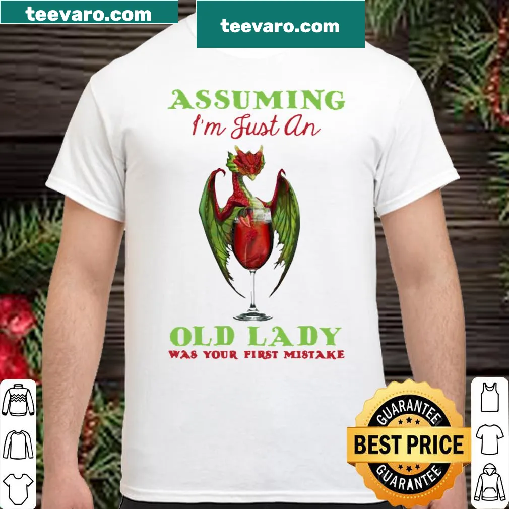 Sarcastic shirt for women with dragon and wine graphics