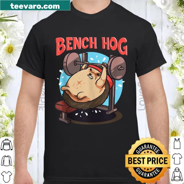 Funny gym shirt with bold 'Bench Hog' text design for lifters
