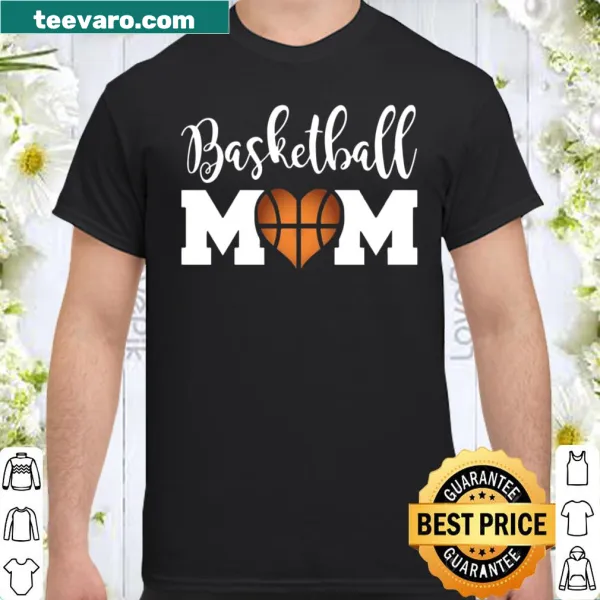 Playful typography celebrating basketball moms on a shirt