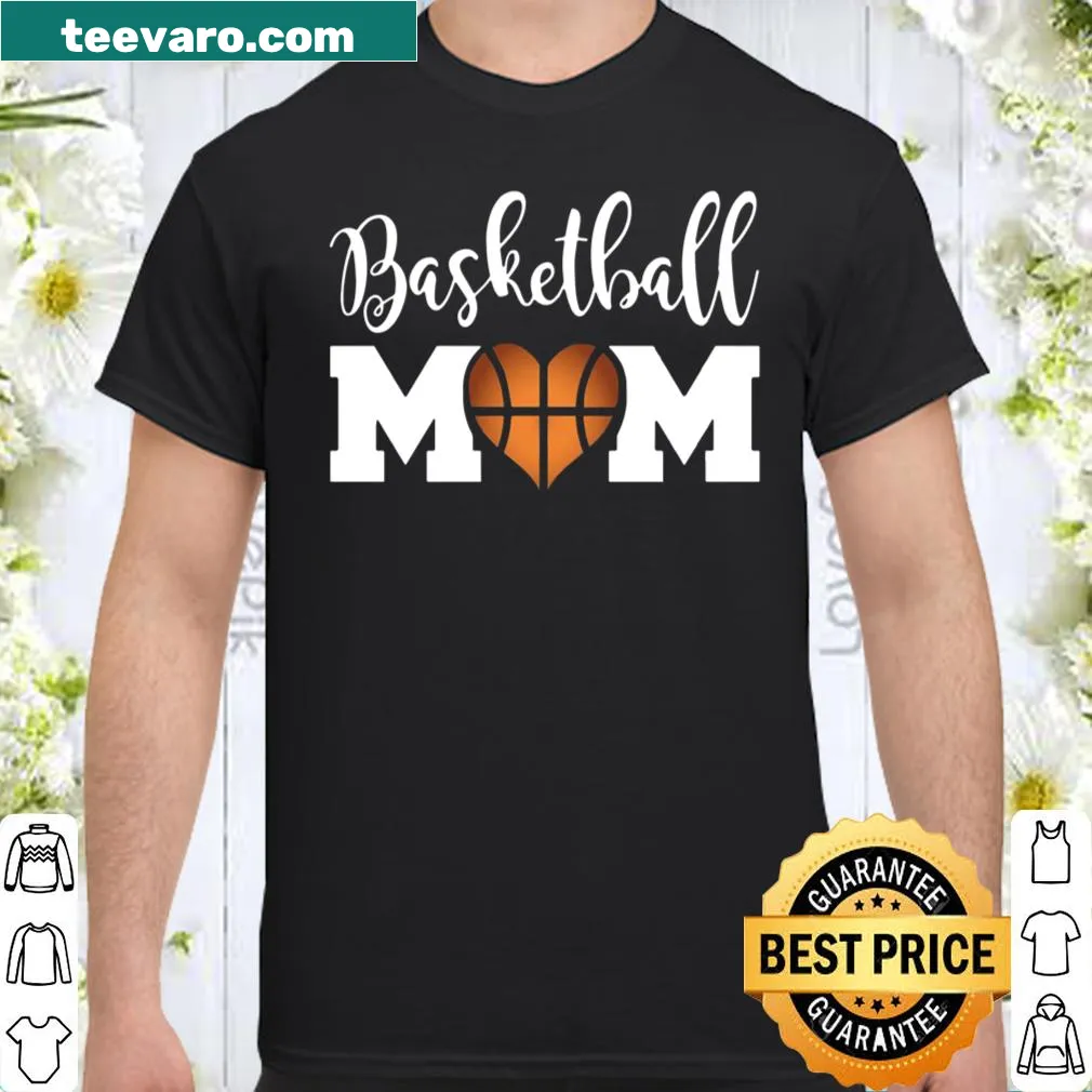 Playful typography celebrating basketball moms on a shirt
