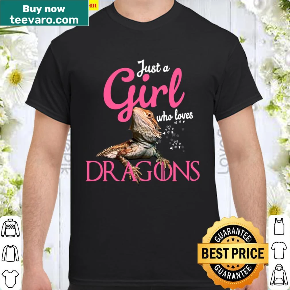 Illustrated Just A Girl Who Loves Bearded Dragons t-shirt