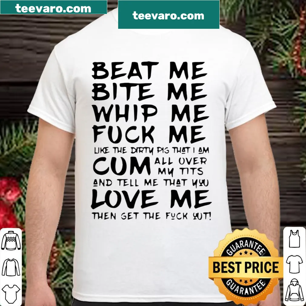 Provocative graphic shirt with bold text