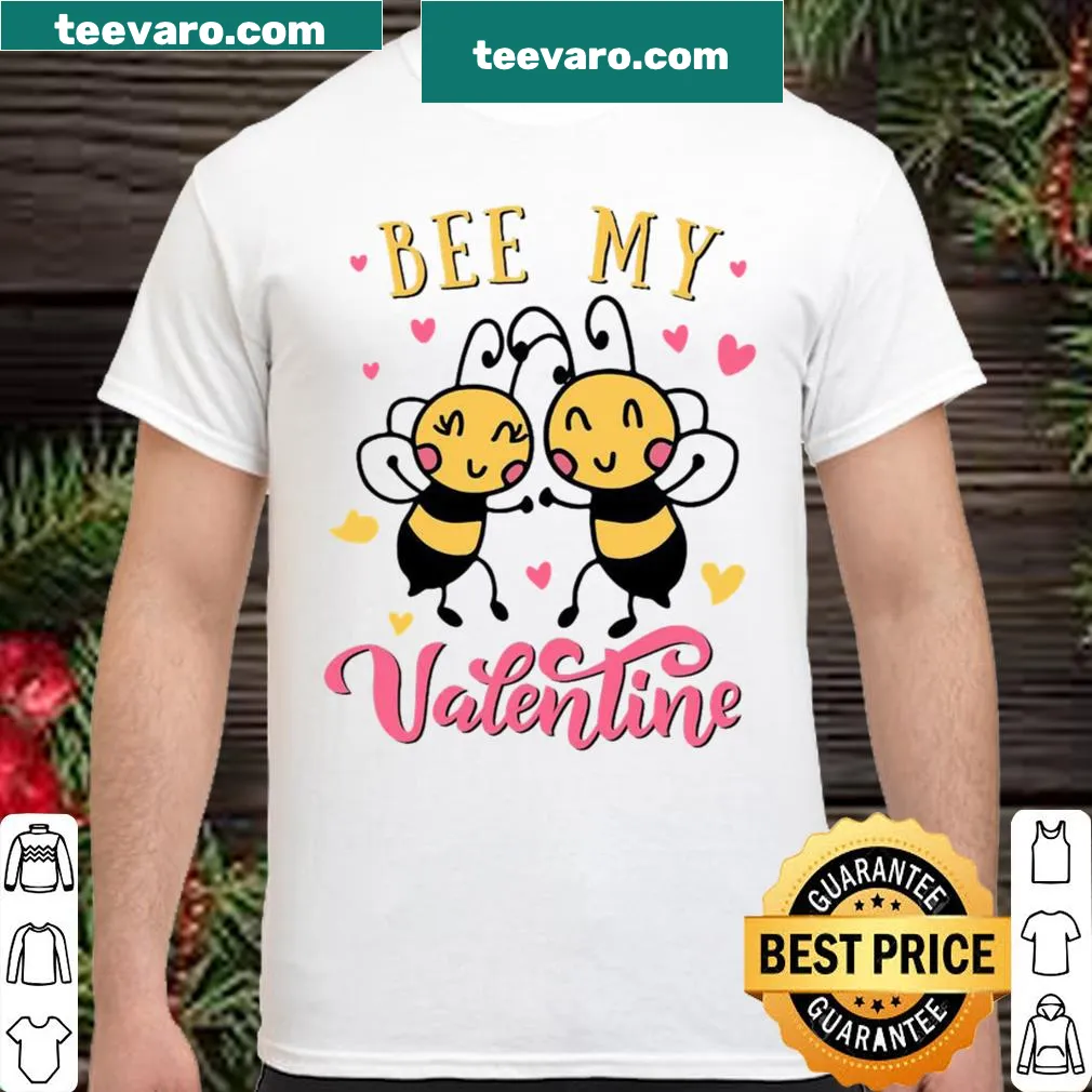 Cute Bee My Valentine shirt with a charming bee graphic.