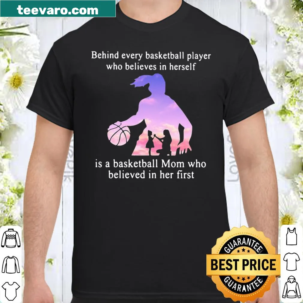 Inspirational shirt for basketball moms with supportive phrase