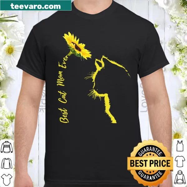 Mother's Day Cat Mom t-shirt with sunflower design