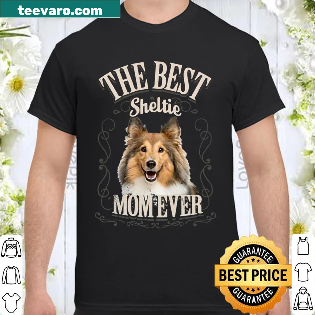 Vintage-style shirt featuring a Shetland Sheepdog and text for dog lovers