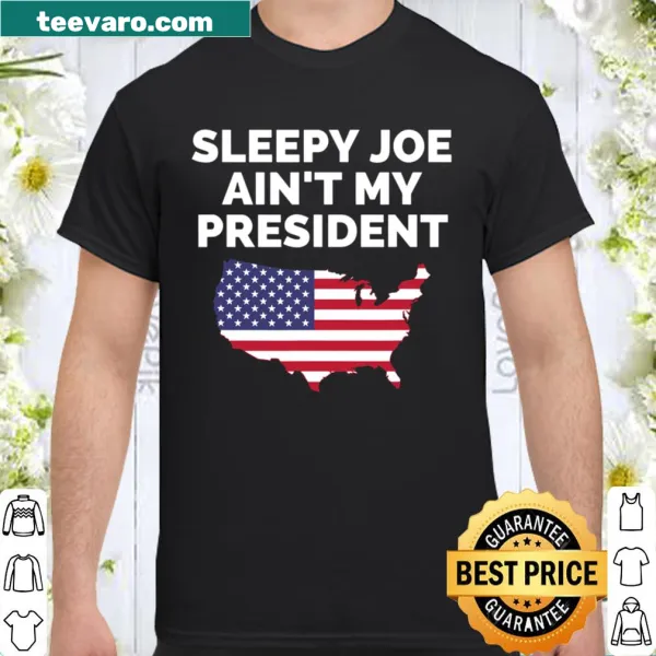 Distressed shirt with 'Biden Not My President' and playful text