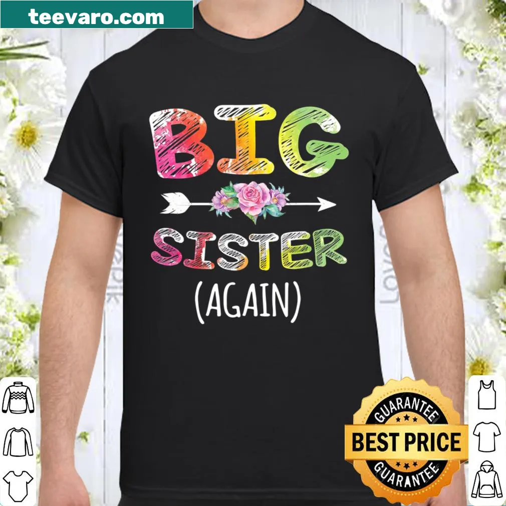 Heartwarming shirt for girls celebrating being a big sister