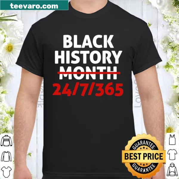 Bold typography shirt celebrating Black pride year-round