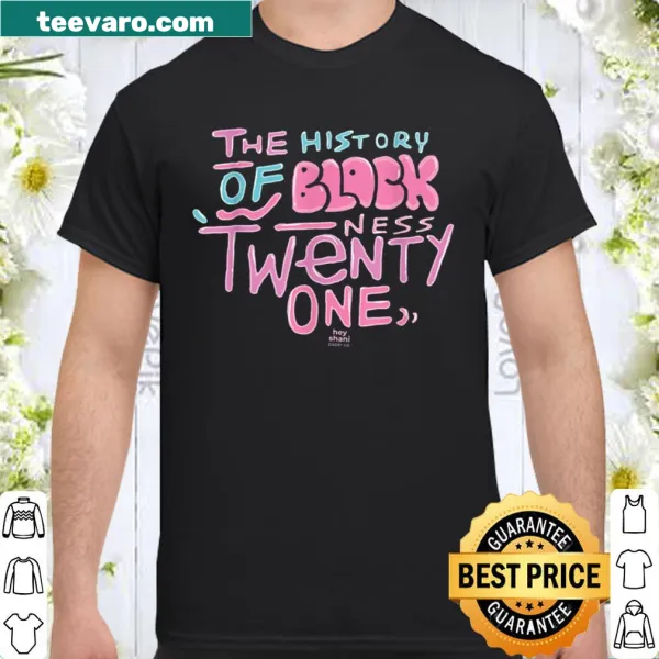 Limited edition shirt with bold typography on Black history
