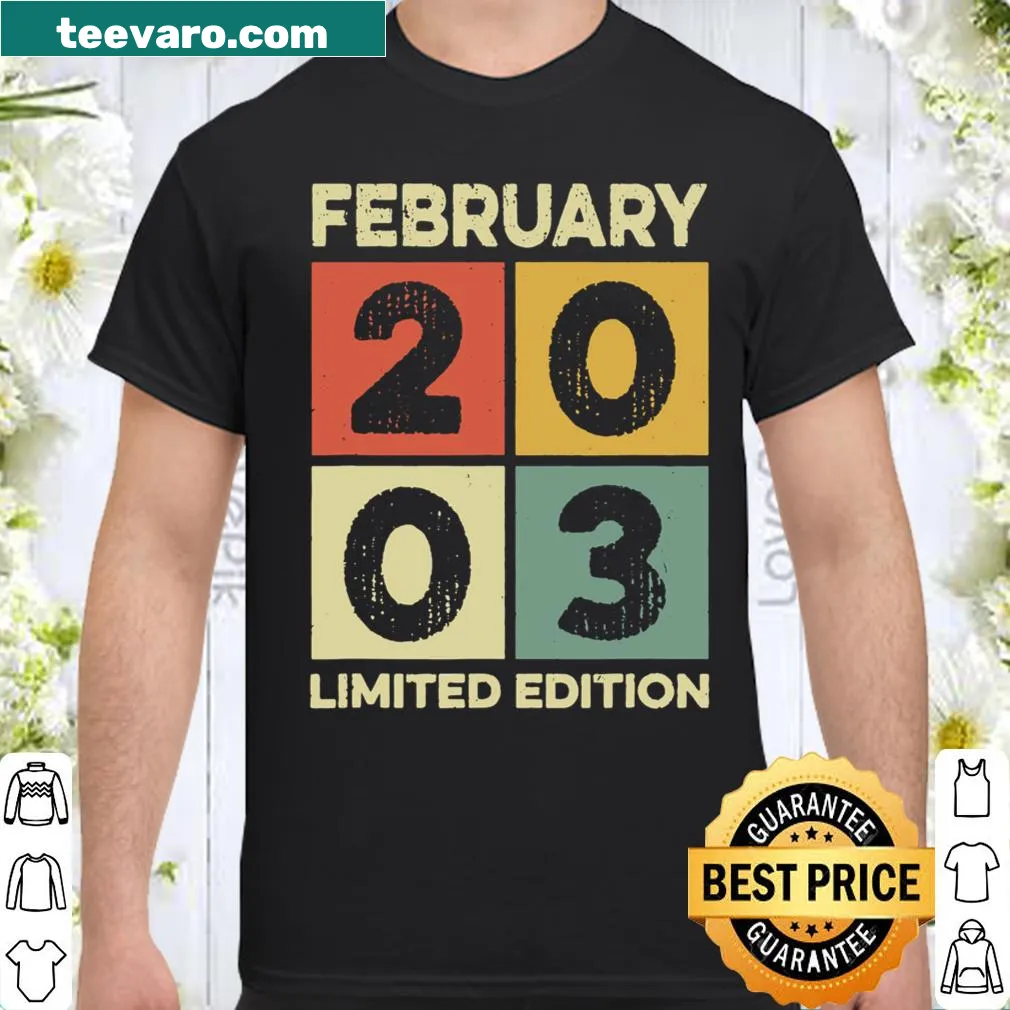 18th birthday t-shirt with January 2003 birth year