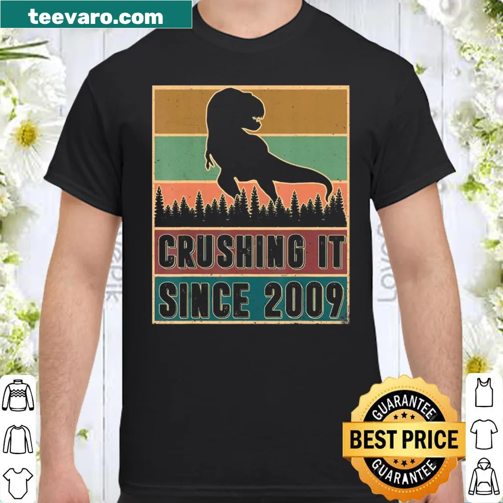 Birthday shirt with T-Rex design and vintage text for 11-year-old boy