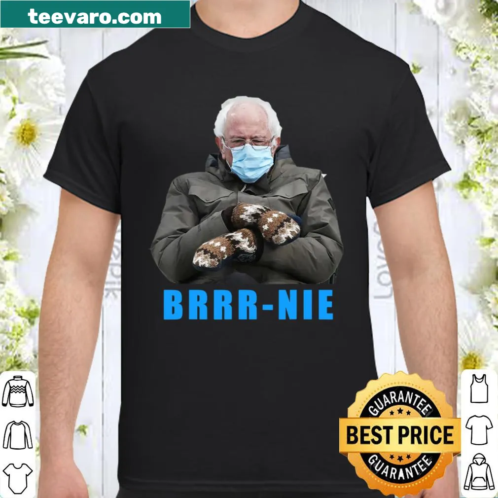 Meme shirt featuring Bernie Sanders in mittens