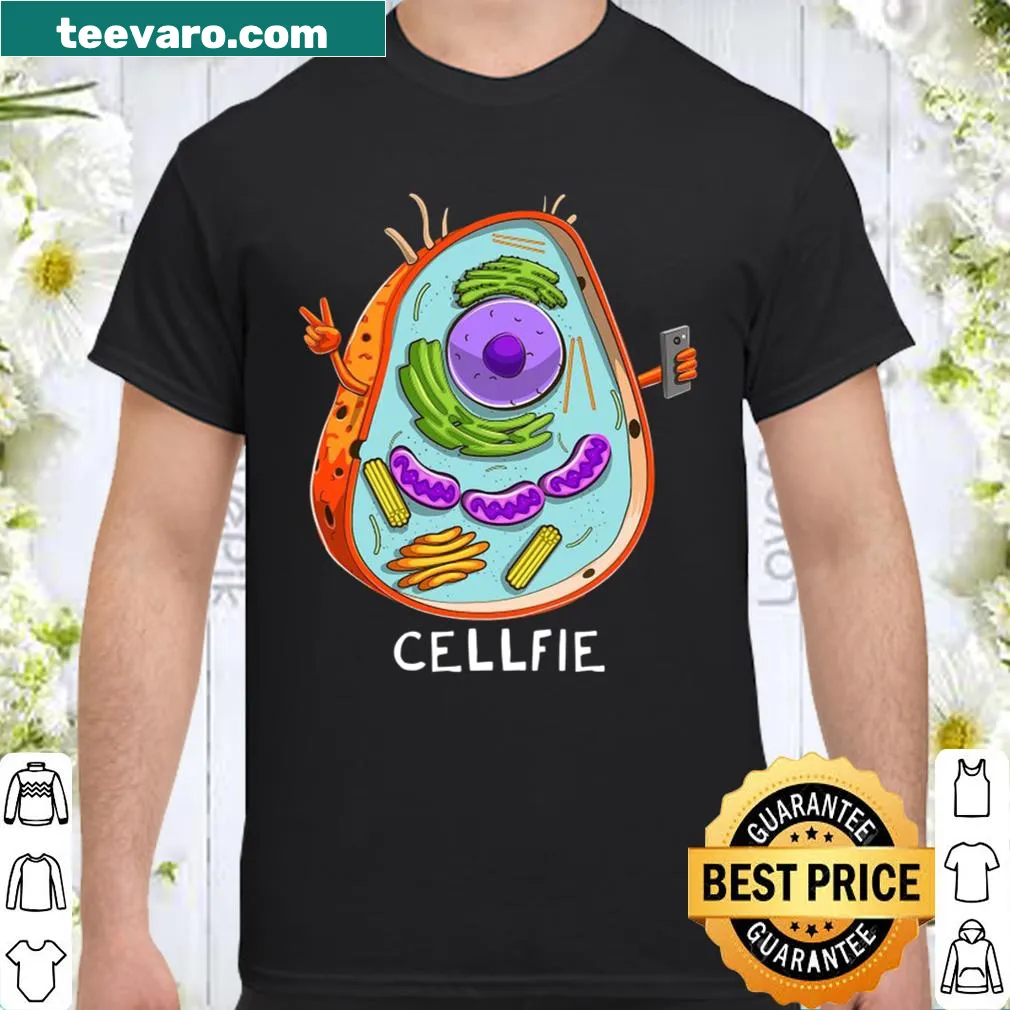 Humorous 'Cell Fie' biology shirt for teachers and science lovers