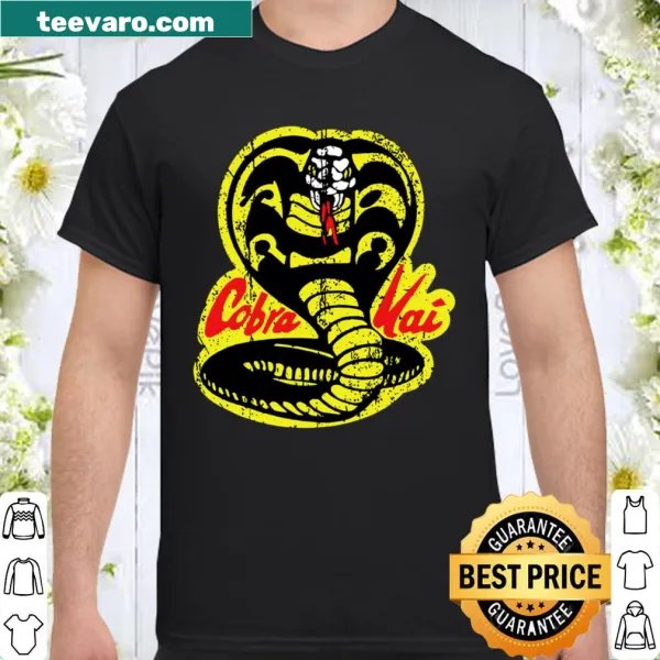 Distressed Cobra Kai shirt featuring the iconic logo