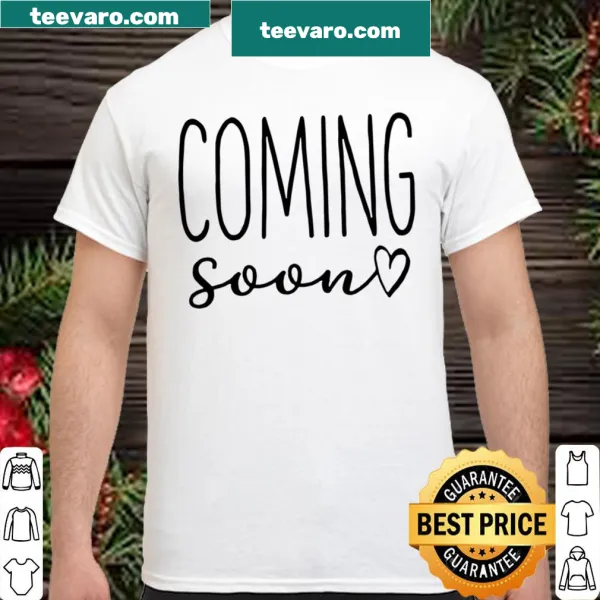 Infant bodysuit with 'Coming Soon' design, perfect for pregnancy announcements.