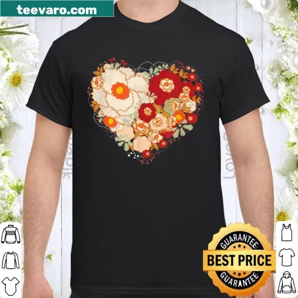 Adorable floral heart design for Valentine's Day