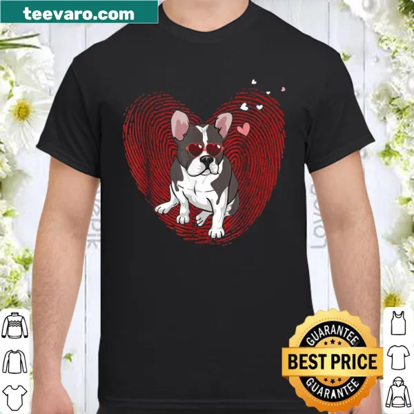Valentine's Day shirt with French Bulldog graphic