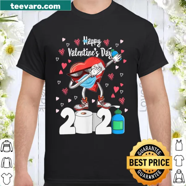 Funny dabbing heart in a mask Valentine shirt