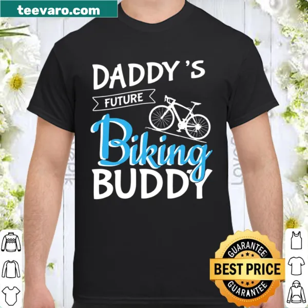 Playful Daddy's Future Biking Buddy shirt with fun text design